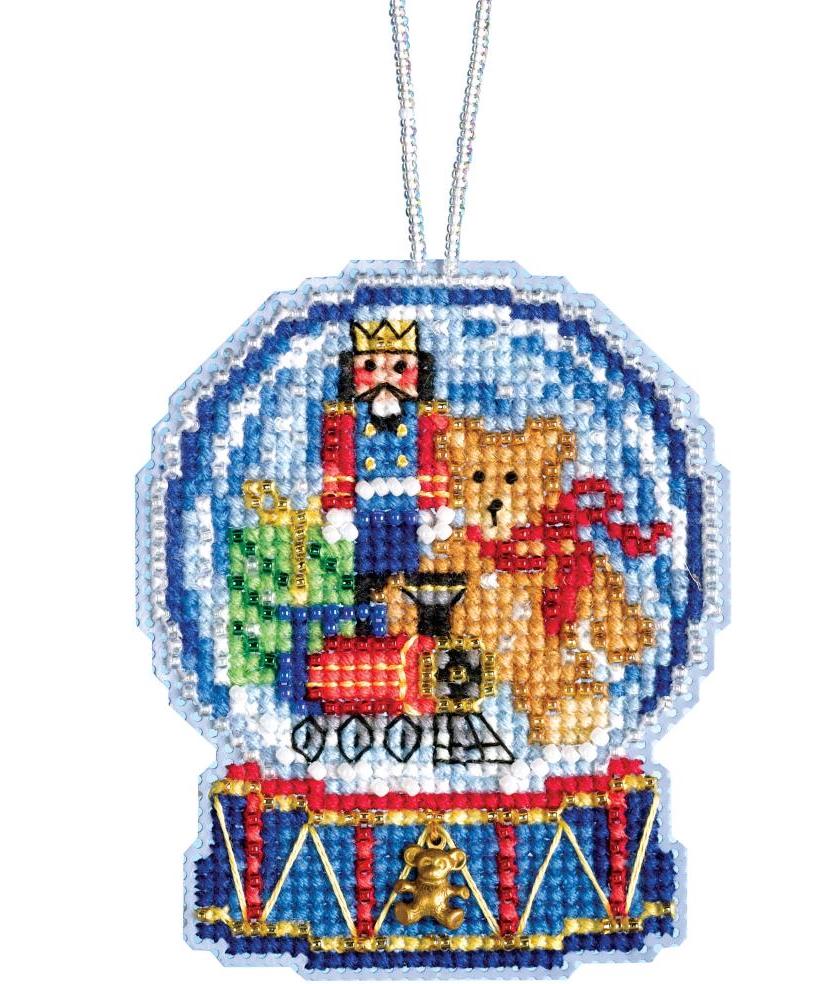 DIY Mill Hill Toy Shop Globe Christmas Holiday Bead Cross Stitch Ornament Kit