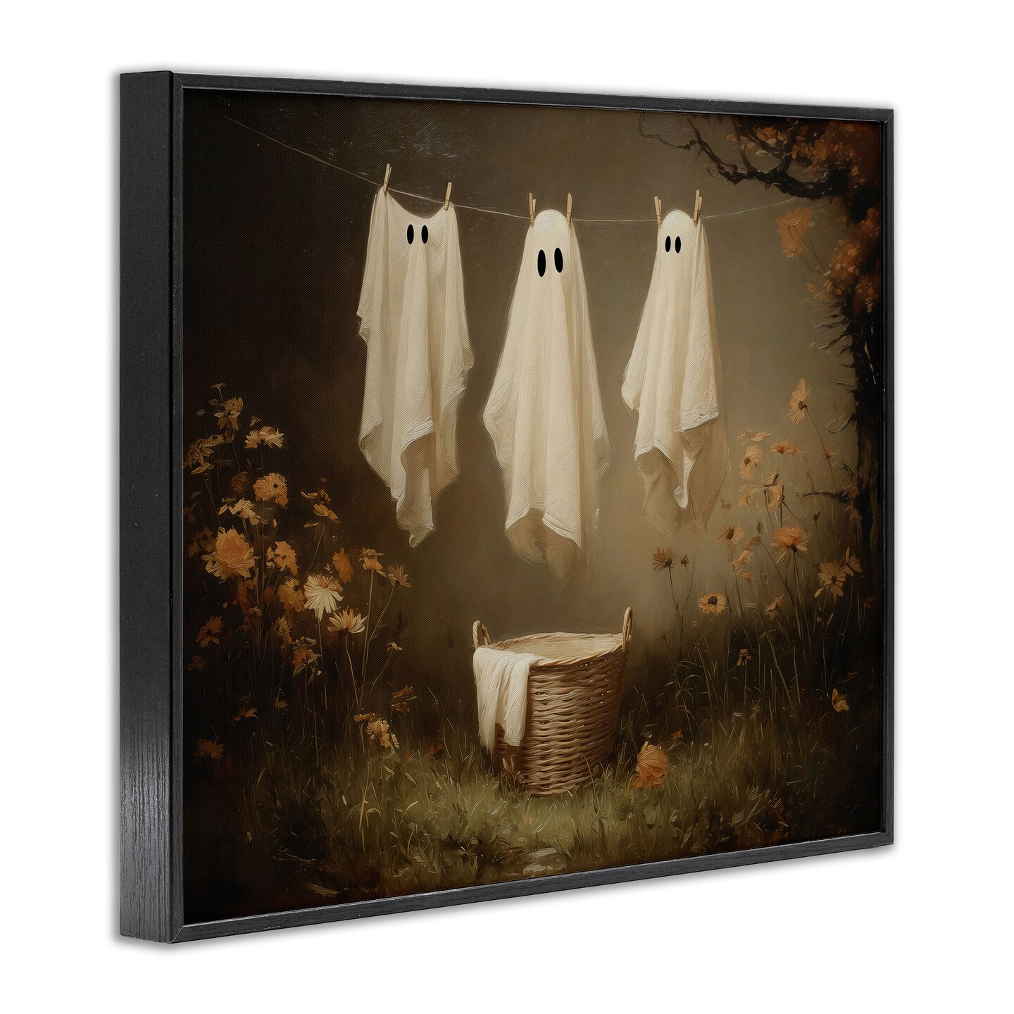 Stupell Industries Three Laundry Ghosts Hanging Framed Giclee, design by Arlington Prints