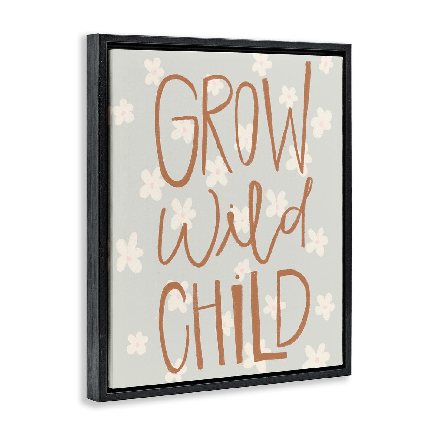 Stupell Industries Grow Wild Child Flowers Floating Frame, design by Katie Griggs