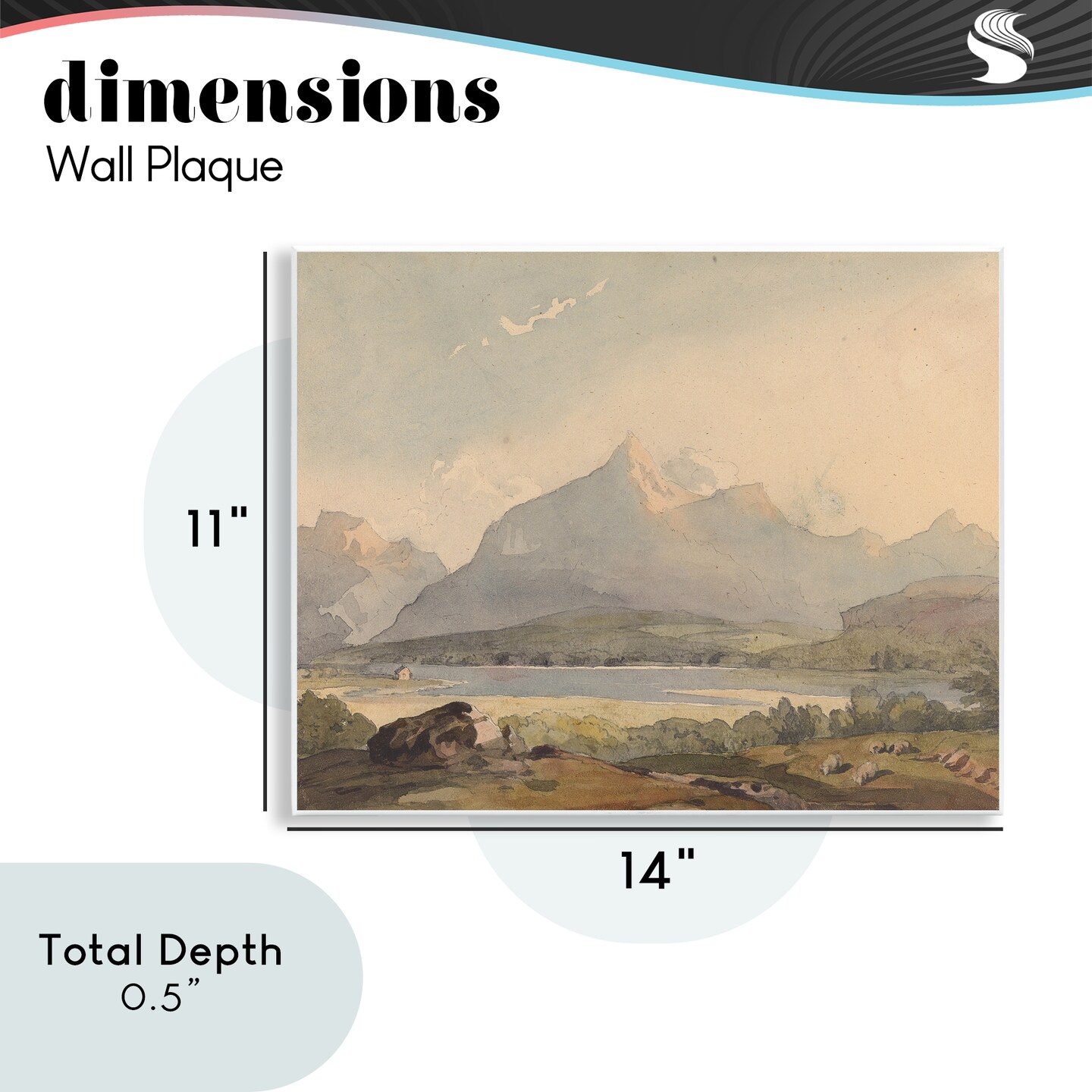 Stupell Industries Peaceful Hazy Mountains Wall Plaque, design by Lettered and Lined