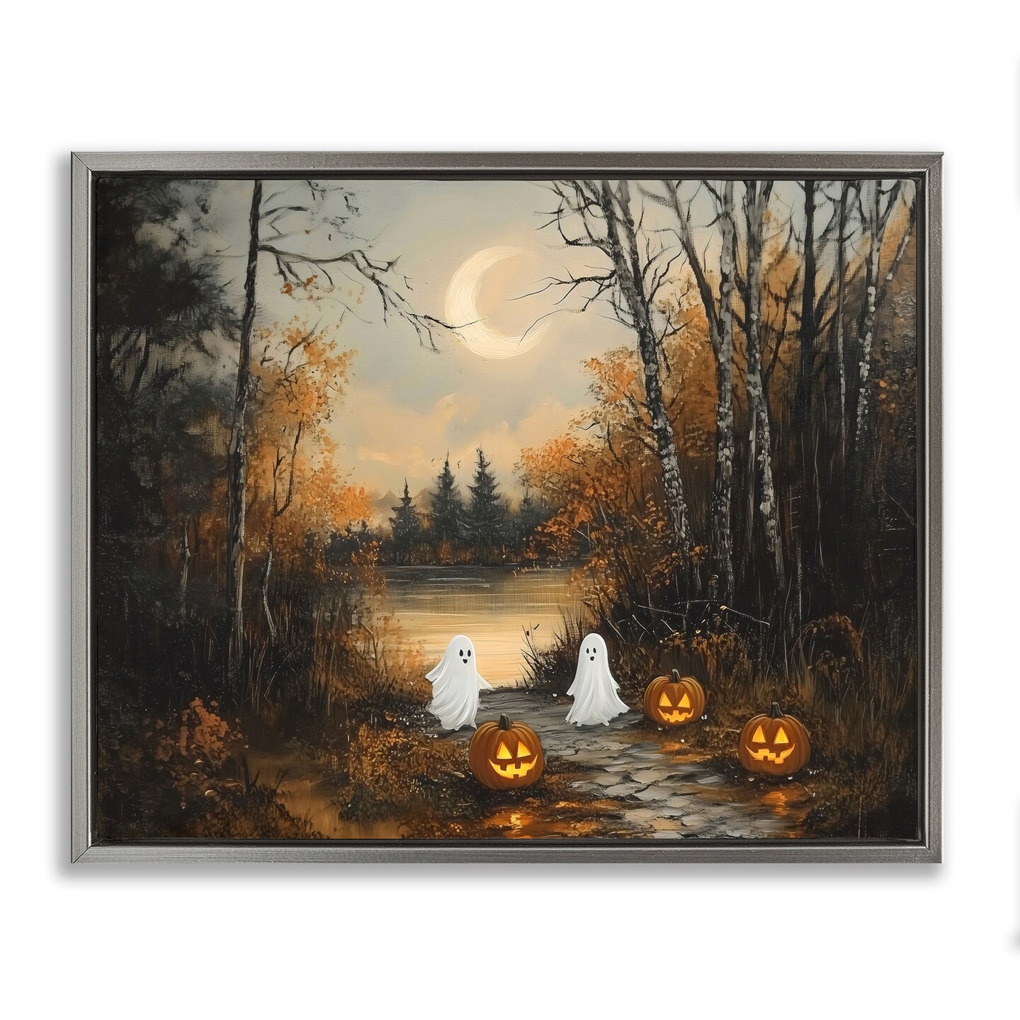 Stupell Industries Autumn Ghosts at Lake Floating Frame, design by Arlington Prints