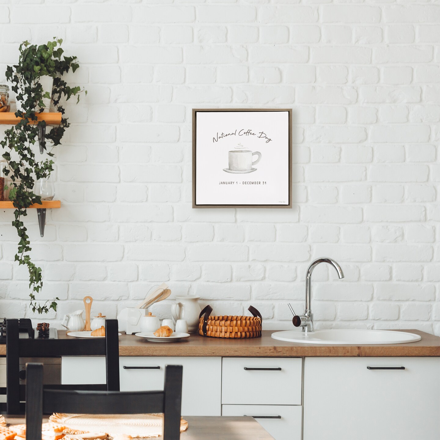 Stupell Industries Everyday National Coffee Day Floating Frame, design by Cindy Jacobs
