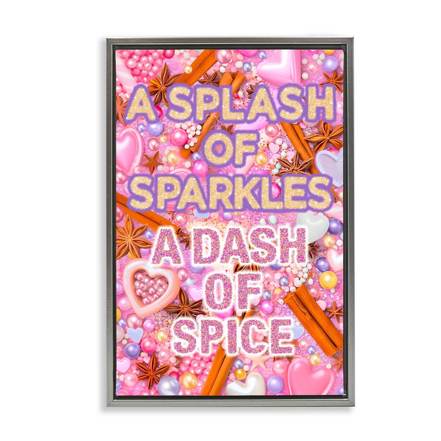 Stupell Industries Splash of Sparkle Dash Of Spice Floating Frame, design by Jess Stempel