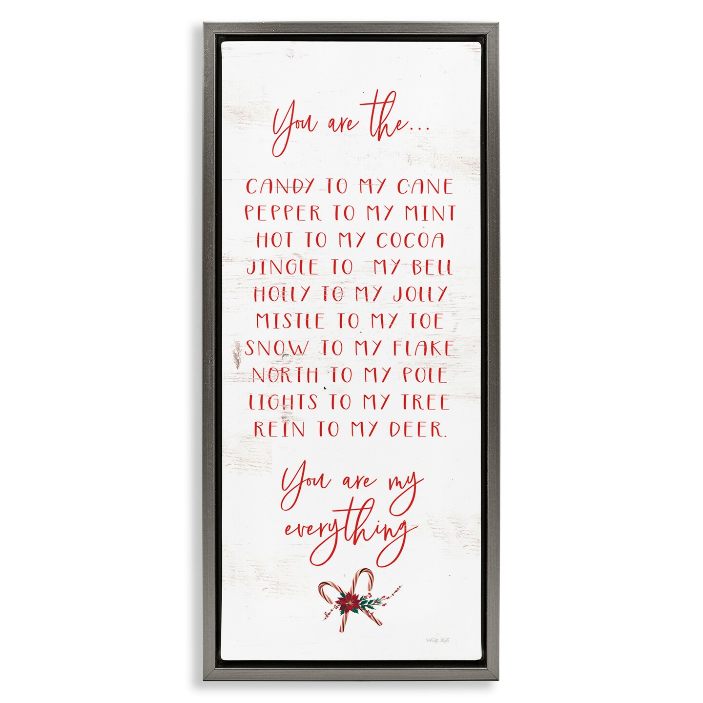 Stupell Industries My Everything Holiday Romance Floating Frame, design by Cindy Jacobs