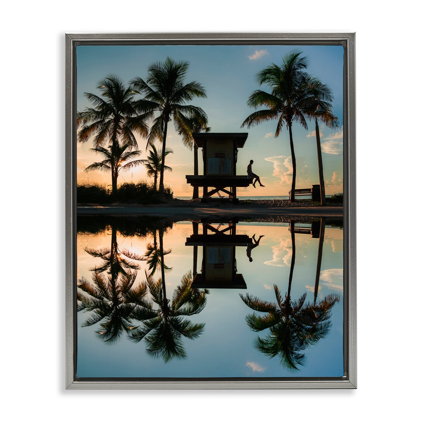Stupell Industries Palm Tree Reflection Floating Frame, design by Jared Kreiss