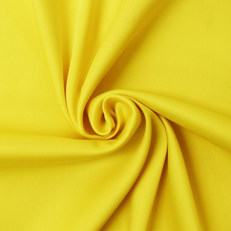 Yellow Poly Spandex Stretch Solid Stretch Lamour Woven Fabric By the Yard