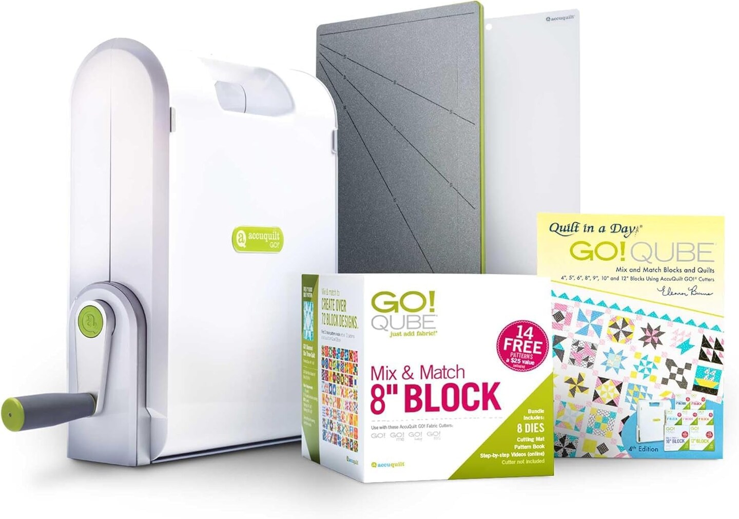 AccuQuilt Ready. Set. GO!&#xAE; Ultimate Beginner Fabric Cutting System (Ready. Set. GO! - 8&#x22; Block)