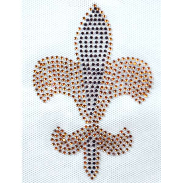 Rhinestone Transfer Fleur de Lis Iron-on Applique/Patch