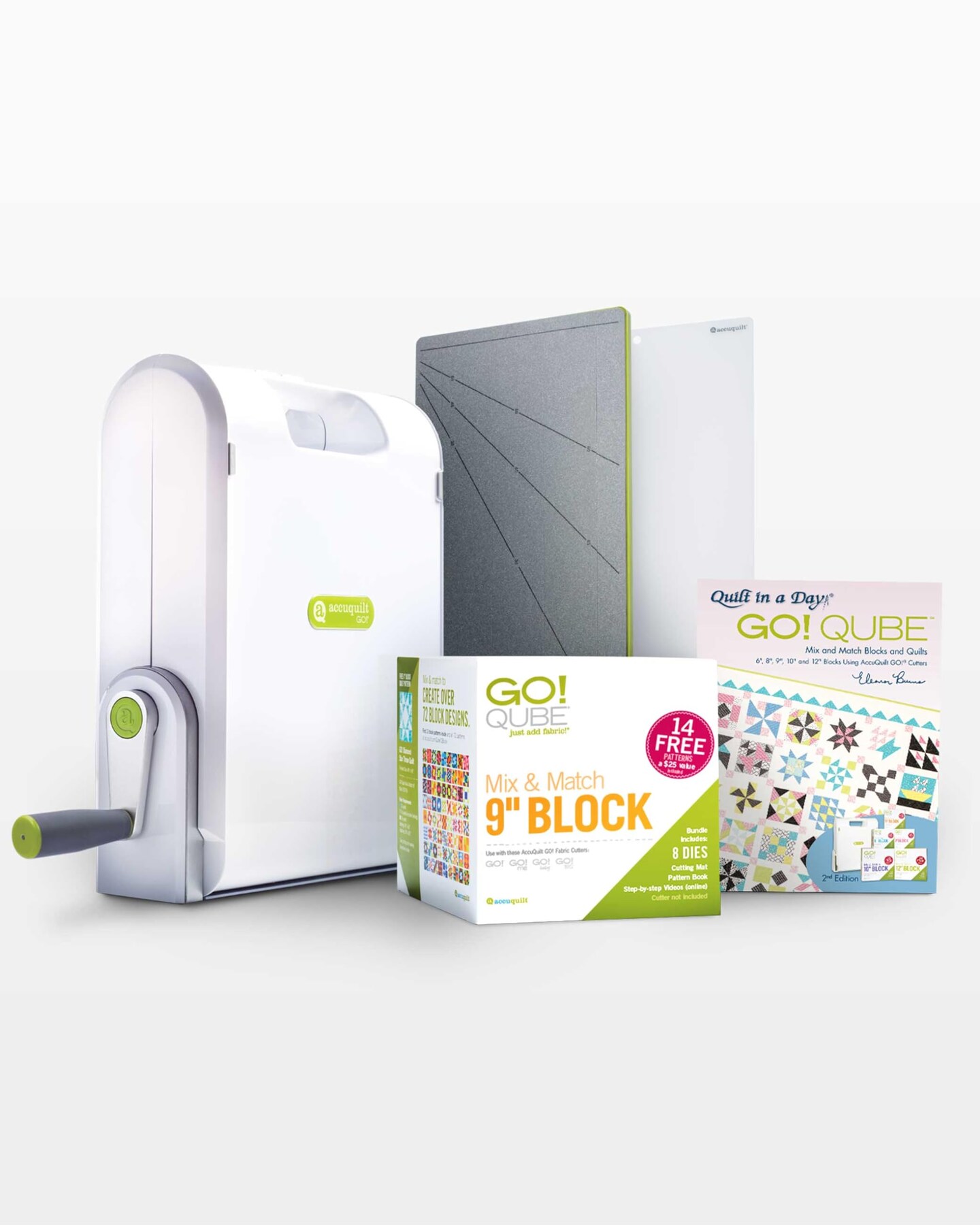 AccuQuilt Ready. Set. GO!&#xAE; Ultimate Beginner Fabric Cutting System (Ready. Set. GO! - 9&#x22; Block)