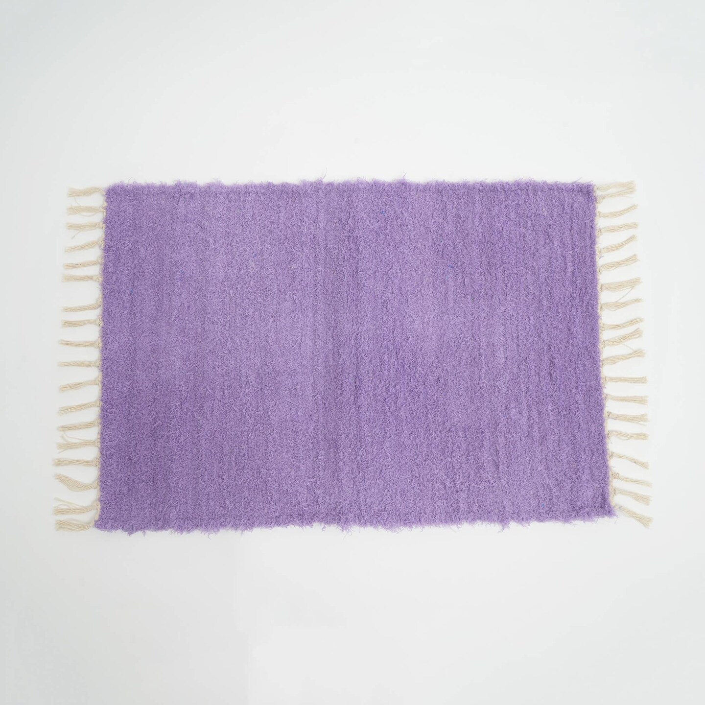 36"x24" Small Area Rug – Soft Cotton & Polyester Scatter Rug with Fringe