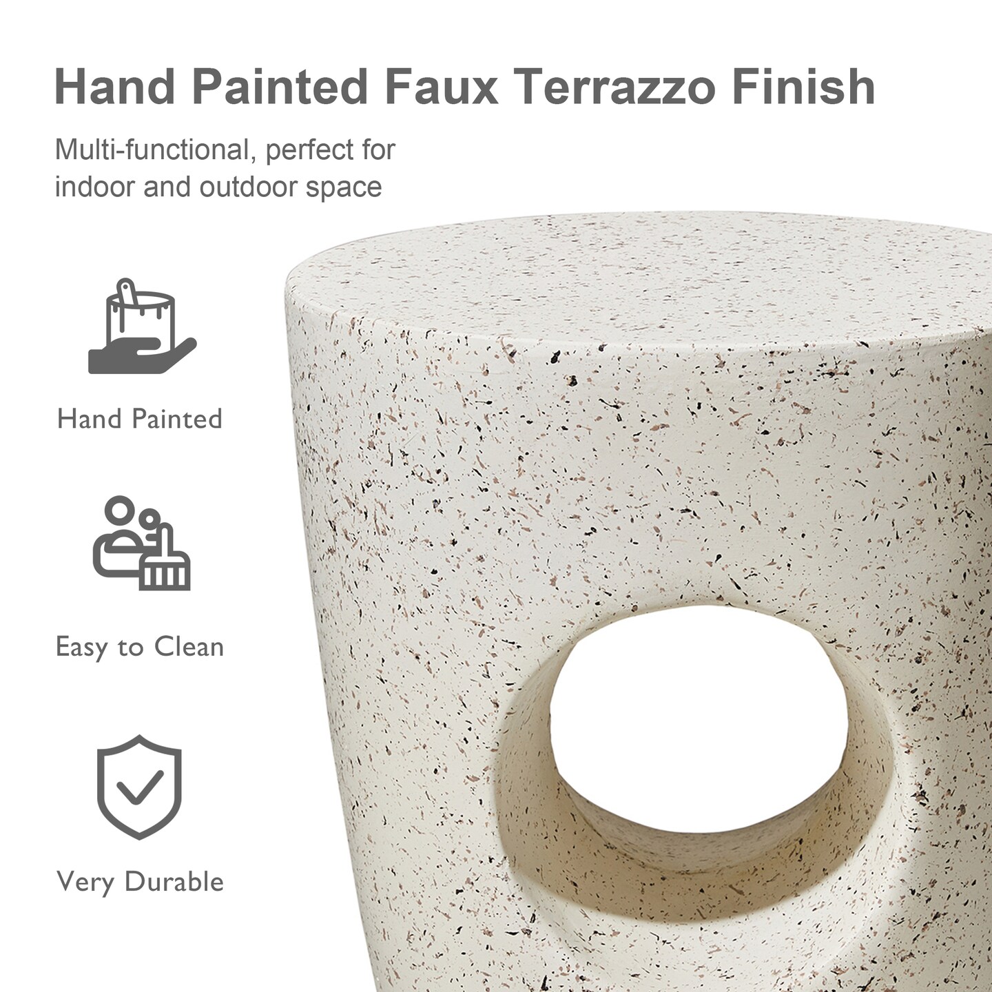 18''H Multi-functional Garden Stool or Planter Stand or Accent Table