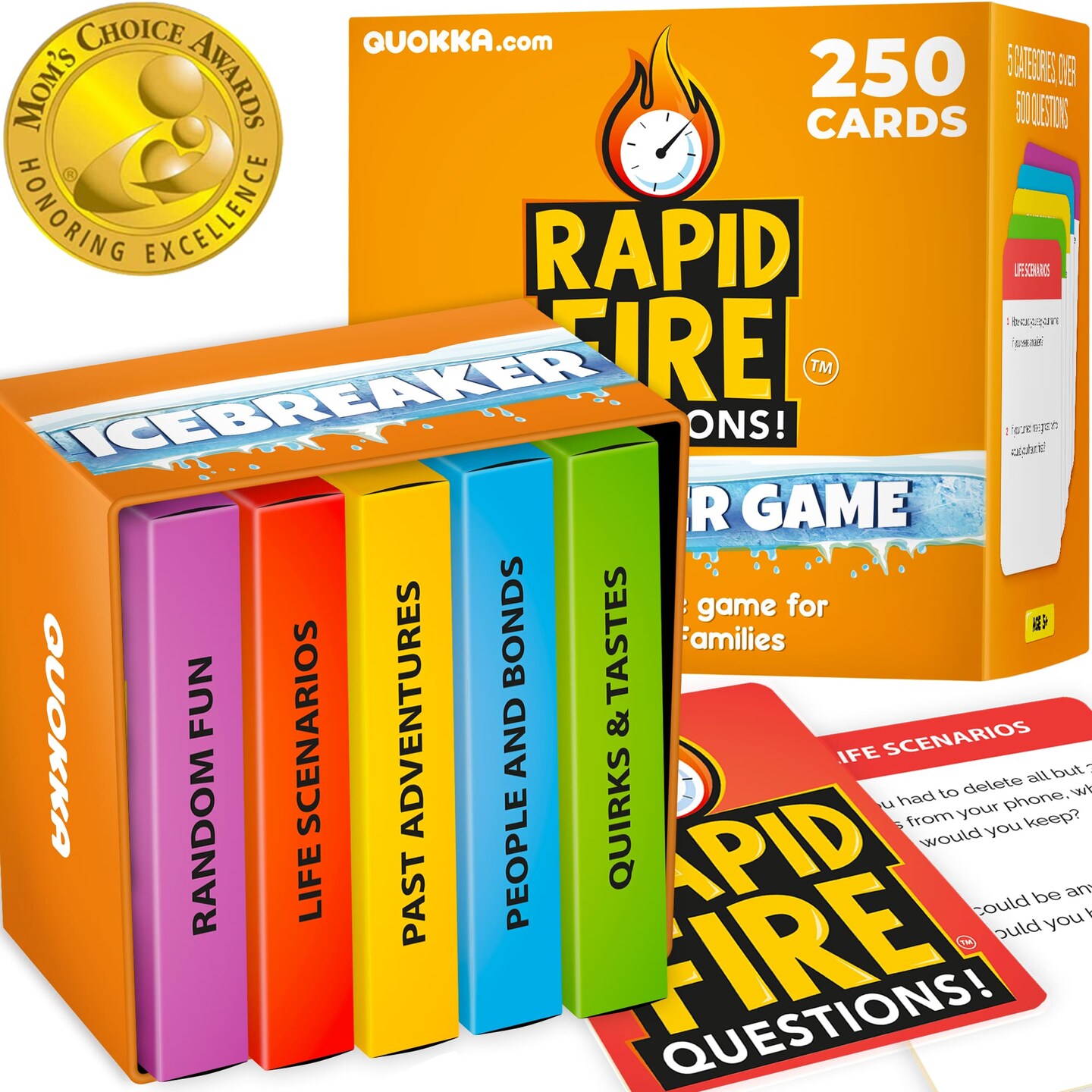 Rapid Fire Premium Family Conversation Cards | 250 Question Cards