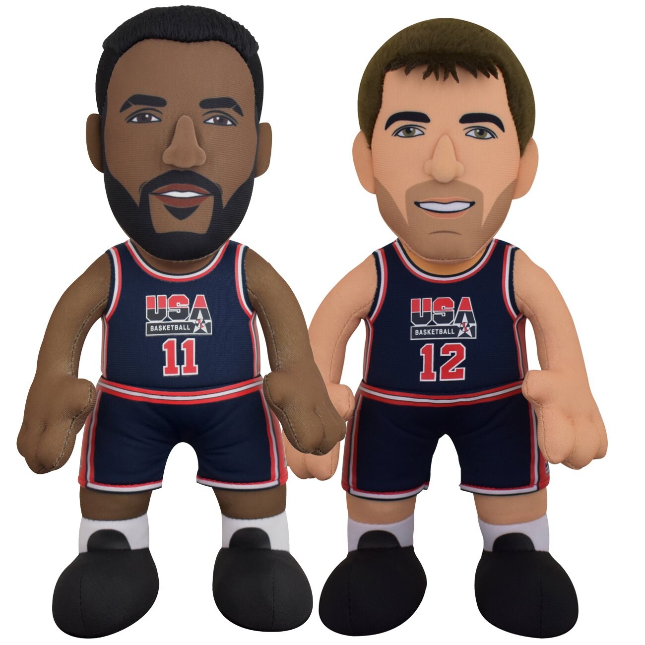 Bleacher Creatures USA Basketball Dynamic Duo Bundle- Karl Malone and John Stockton 10&#x22; Plush Figures