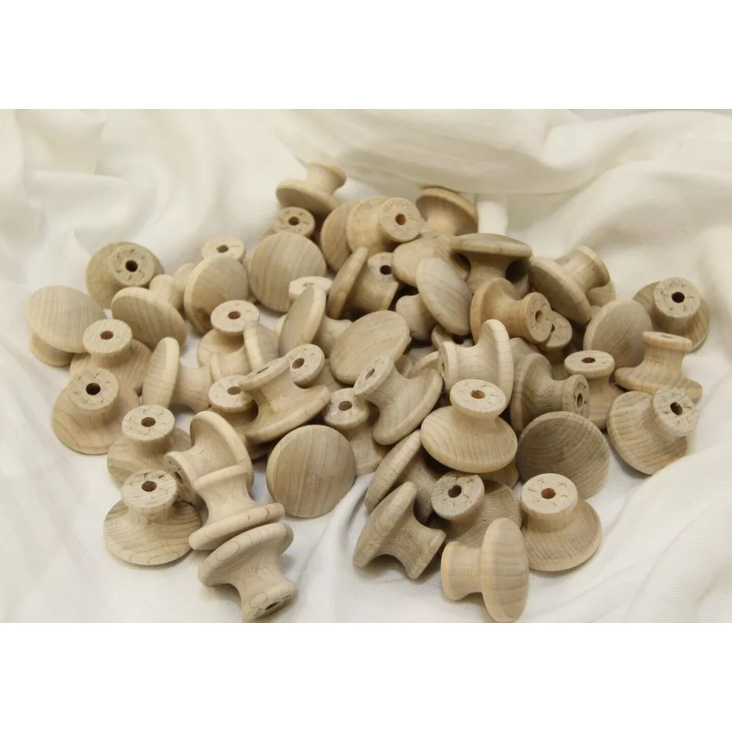 Kitcheniva 1-1/4" Mushroom Birch Wood Drawer Knob Pull Handle Knobs Crafts DIY