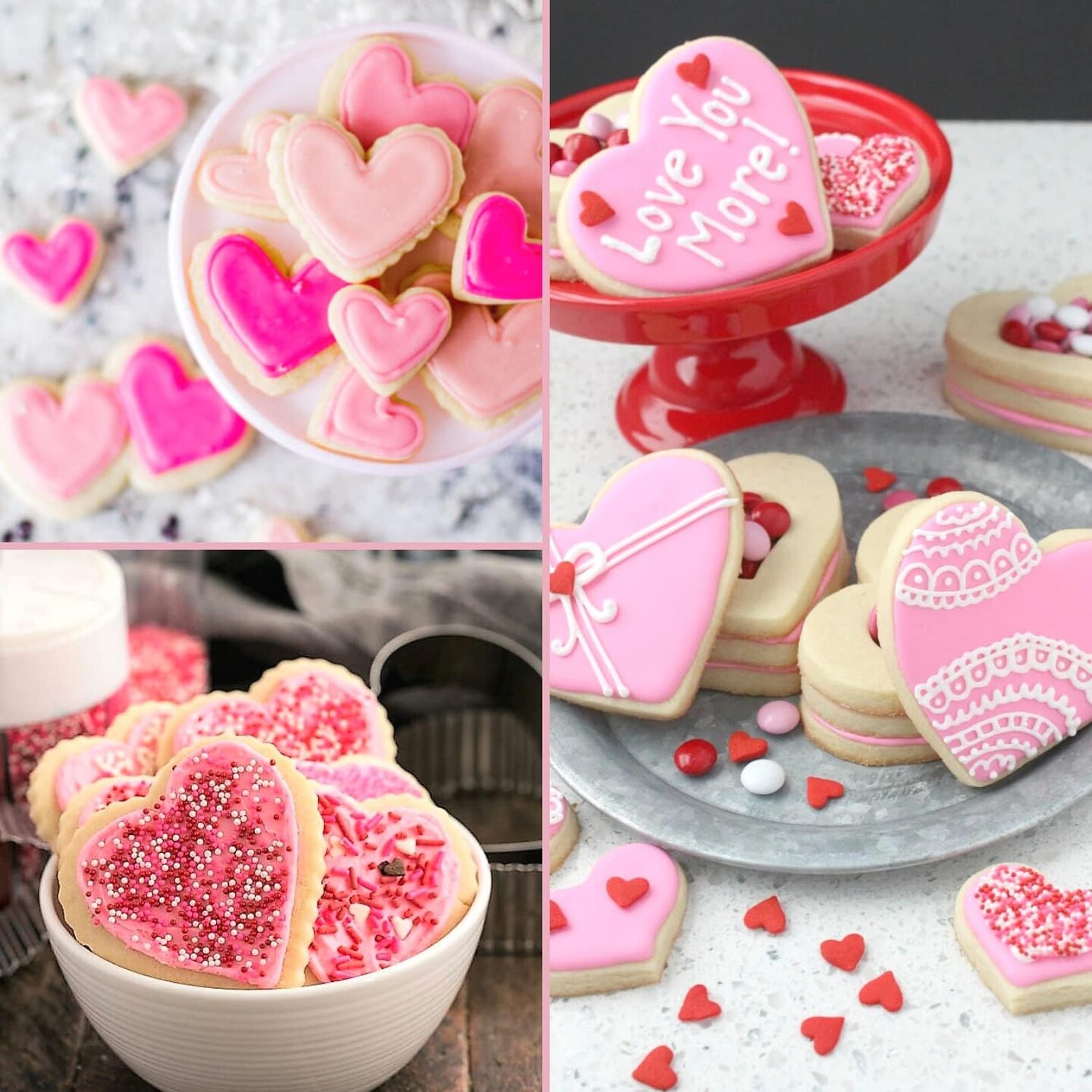 Valentine&#x27;s Day Cookie Cutters Set 5 Pcs Stainless Steel Heart Biscuit