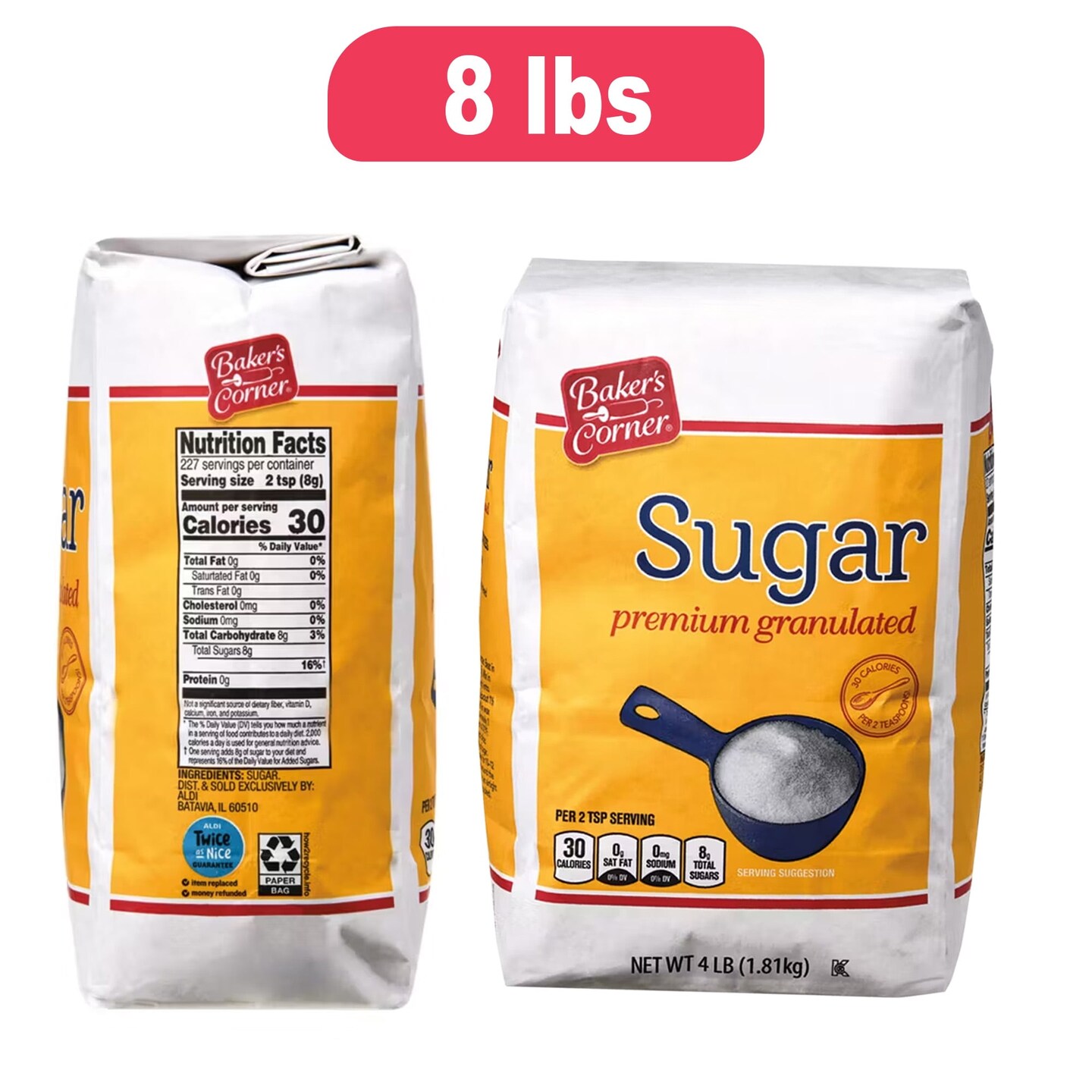Granulated Sugar Ideal for Baking and Cooking