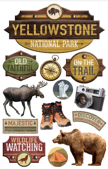 Paper House Yellowstone National Park Dimensional Stickers