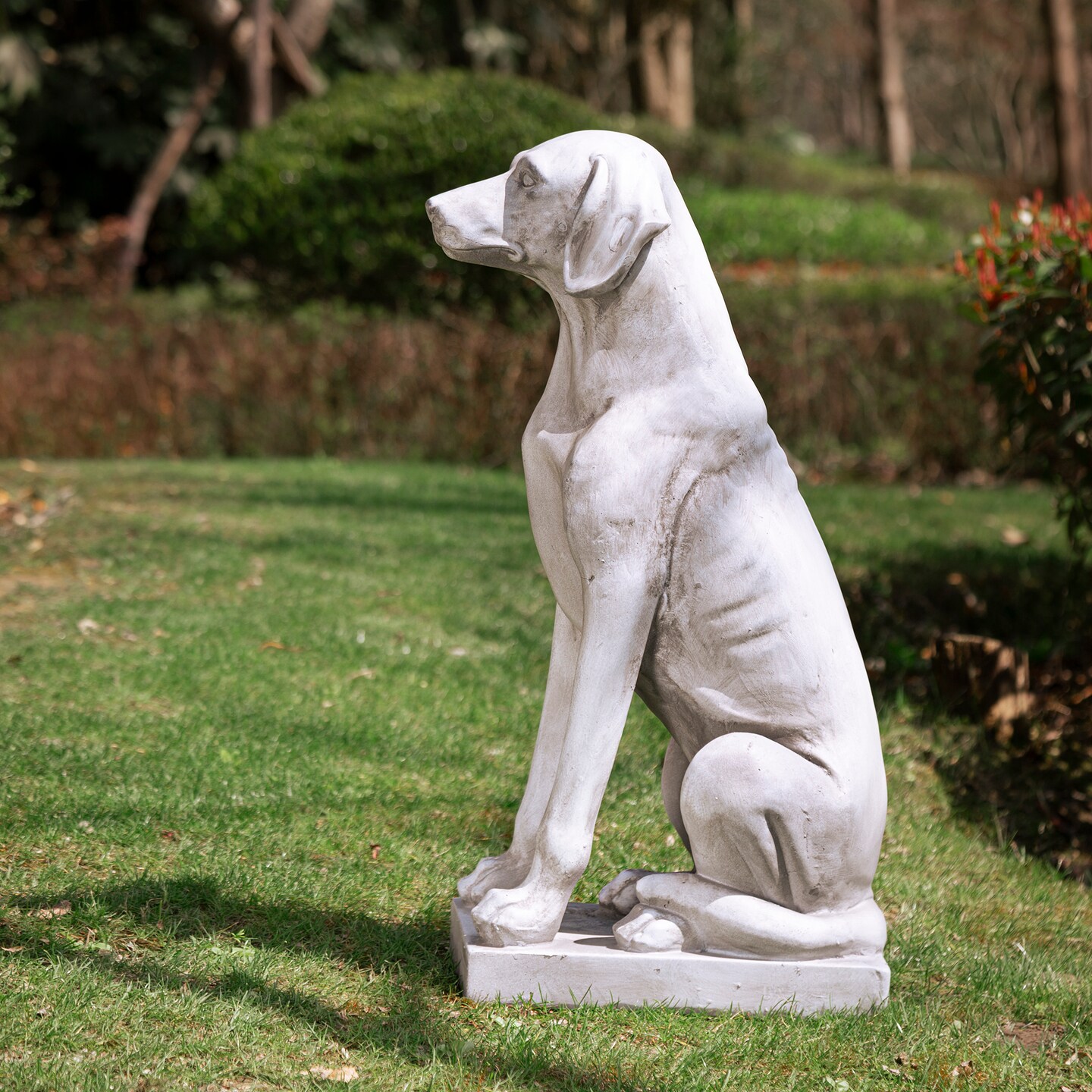 Set of 2 28.25&#x22;H MGO Sitting Labrador Retriever Dog Statue