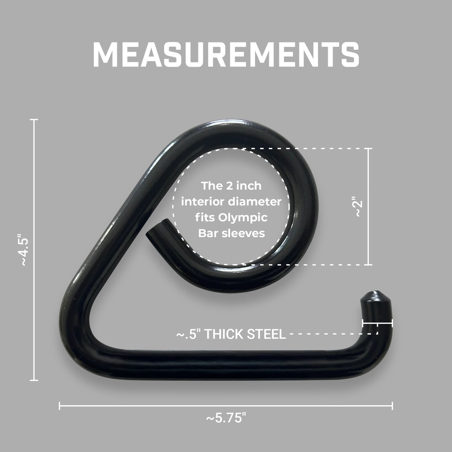 Resistance Band Bar Collar Hooks | Fitness Handles, Workout Bar Attachment, Use with Any 2" Olympic Bar | USA MADE, Fitness Accessories for Home Gym