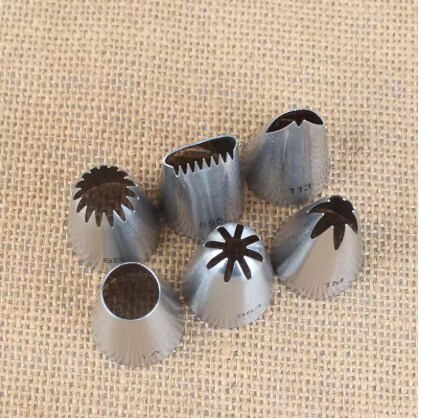 Stainless Steel Piping Nozzle Set 6 PC