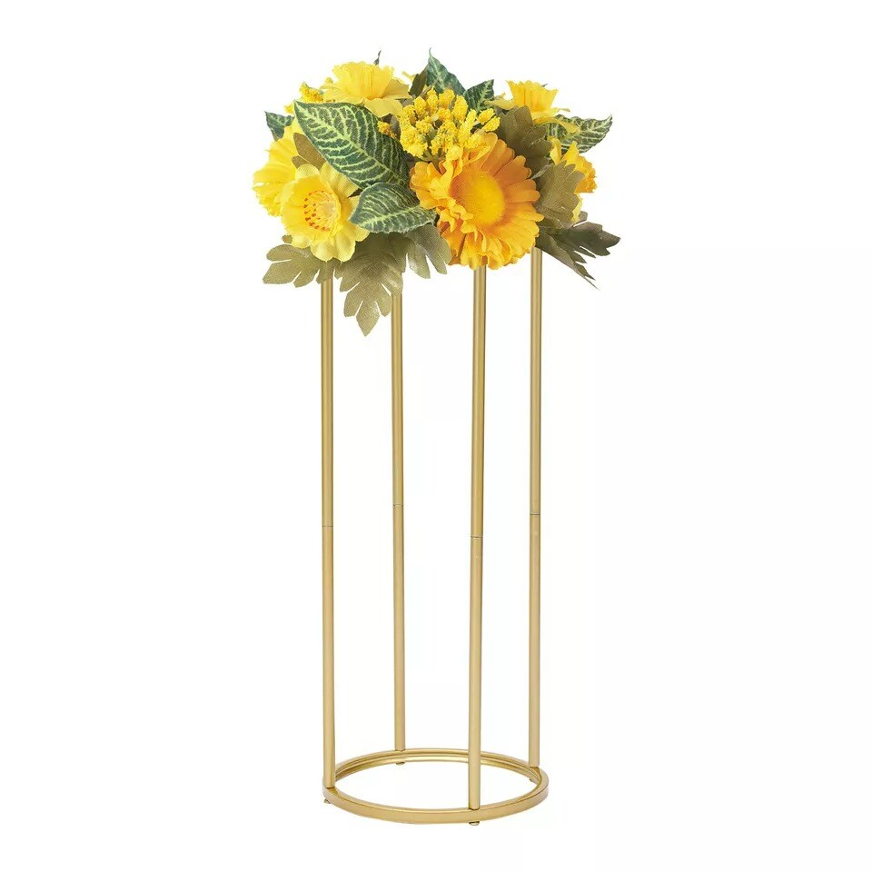 10stk. Flower Floor Stand Gold Flower Rack Flower Column Flower Vase Metal 60 cm