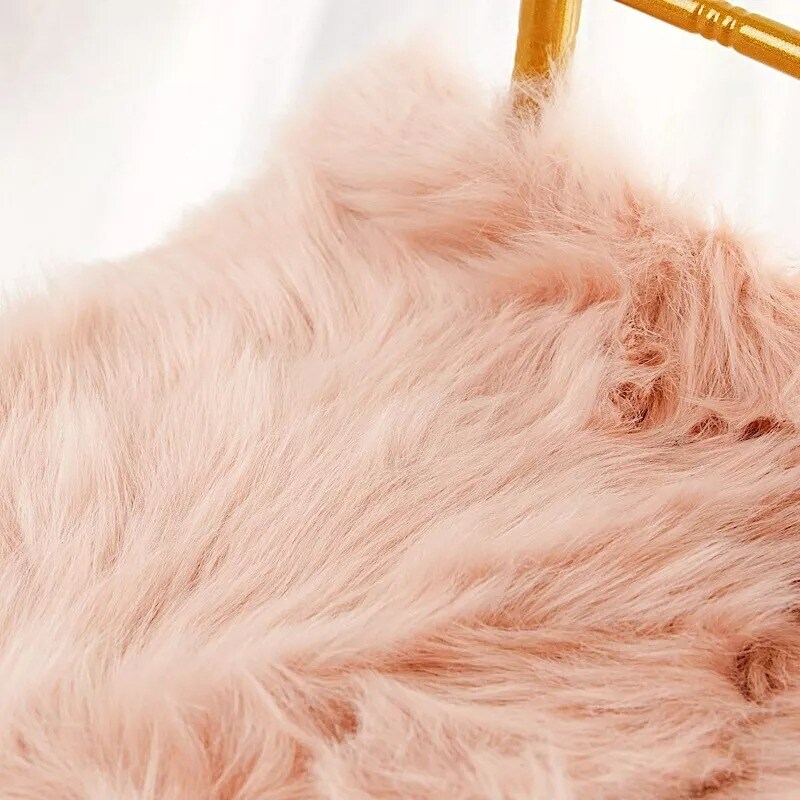 20x20-Inch Faux Fur THROW Sheepskin RUG CHAIR CUSHION Home Decorations