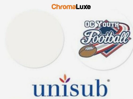 ChromaLuxe UniSub Gloss White Metal Trophy Disk - 2" Round 20 x Case 5572