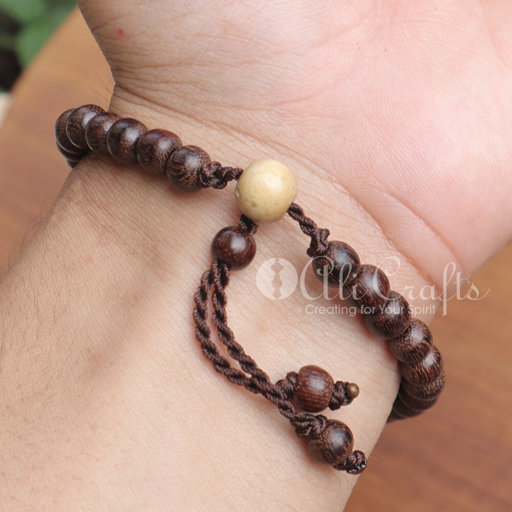 Ebony Wood 33 Tasbih Wrist Tasbih Sales (Black Matt Bracelet 33