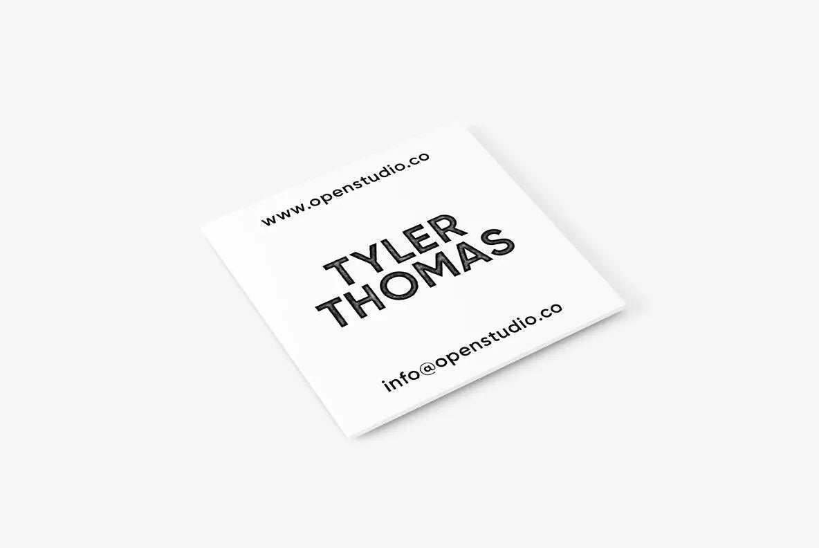 Square Business Card Stamp No. 6, Rubber