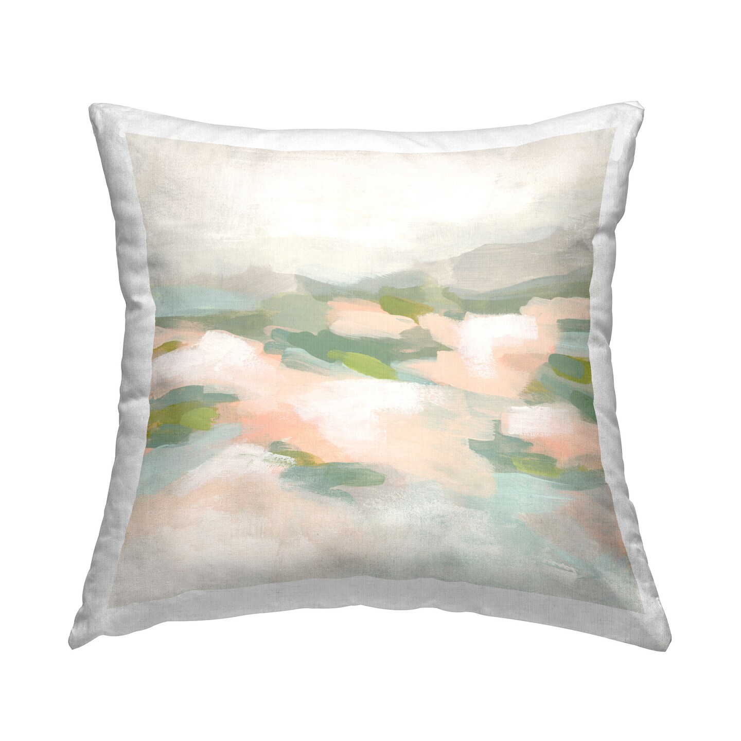 Muted Pink Landscape Design by June Erica Vess&#xA0; Throw Pillow 