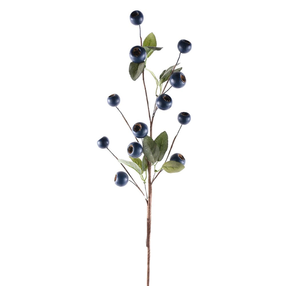 27&#x22; Artificial Blueberry Spray - Faux Blueberry Stem for Wreaths &#x26; Decor-134315