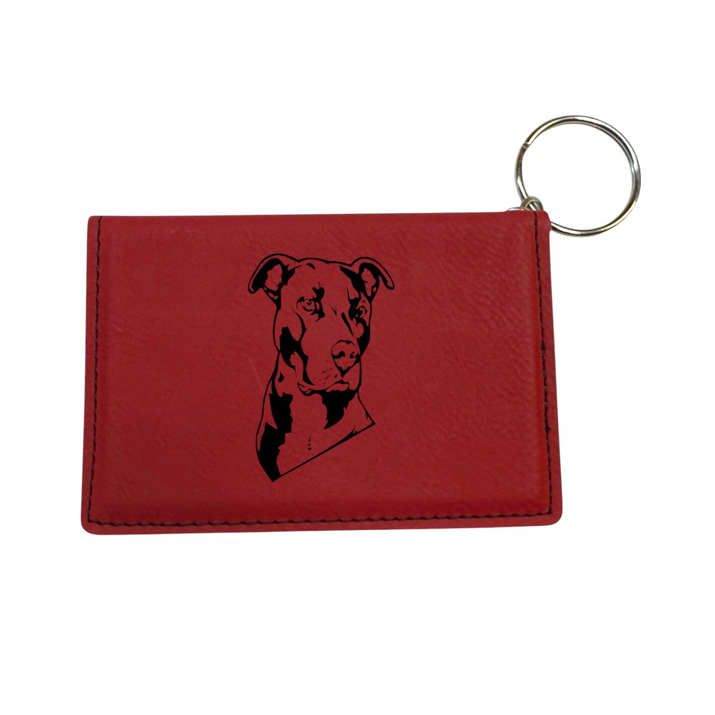Keychain ID Holder Wallet - Pitbull - Leather