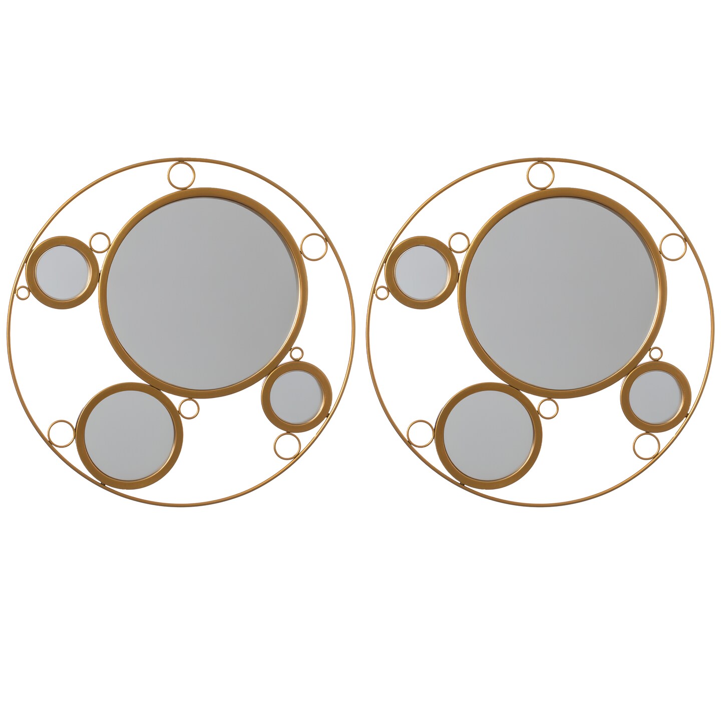 Uniquewise Decorative Metal Wall Mounted Modern Mirror - Perfect for Living Room, Bedroom, Bathroom Vanity, Entryway, or Hallway, Adding Elegance and Charm to Your Space