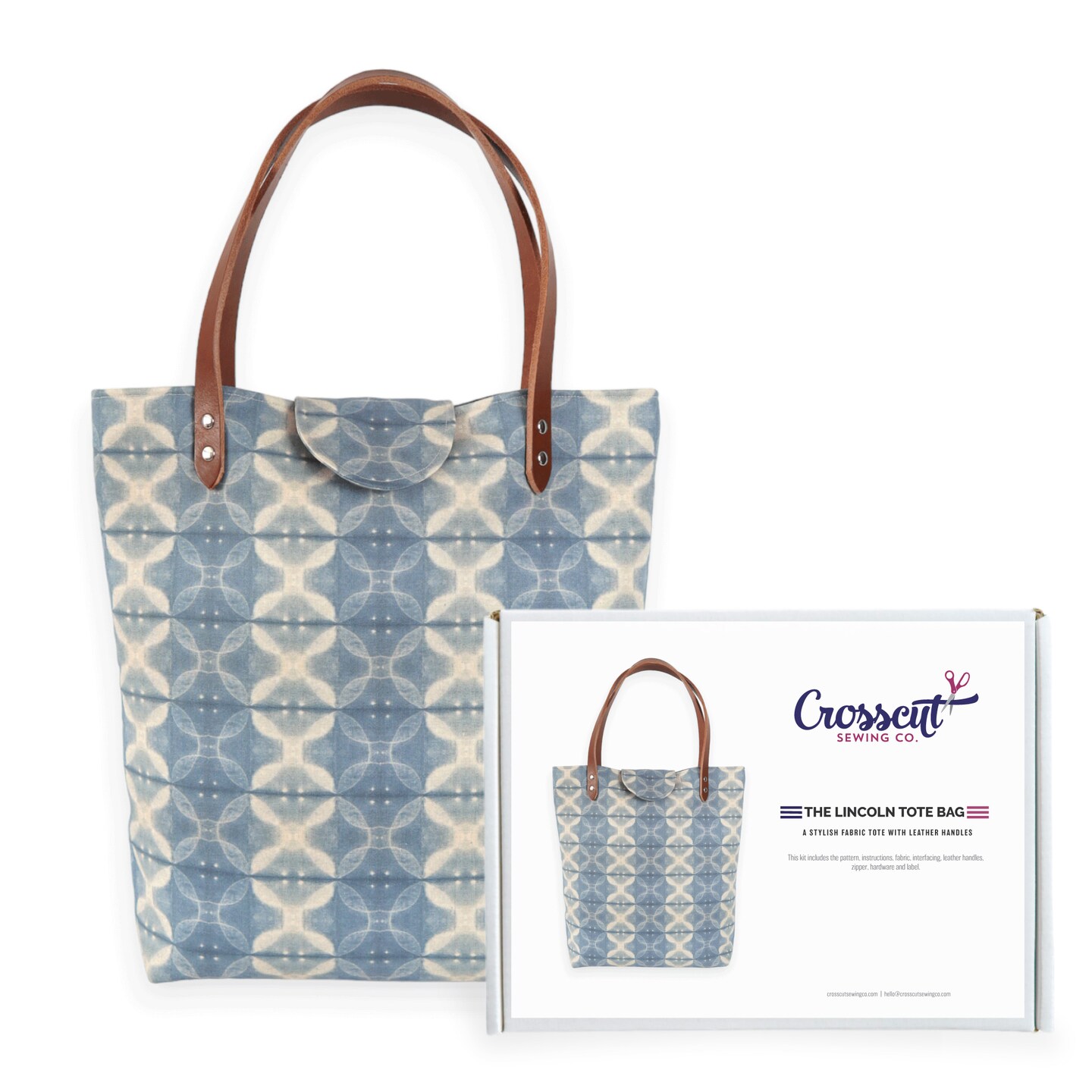 Crosscut Sewing Co.® Lincoln Tote Sewing Kit - Beginner Sewing Project Kit