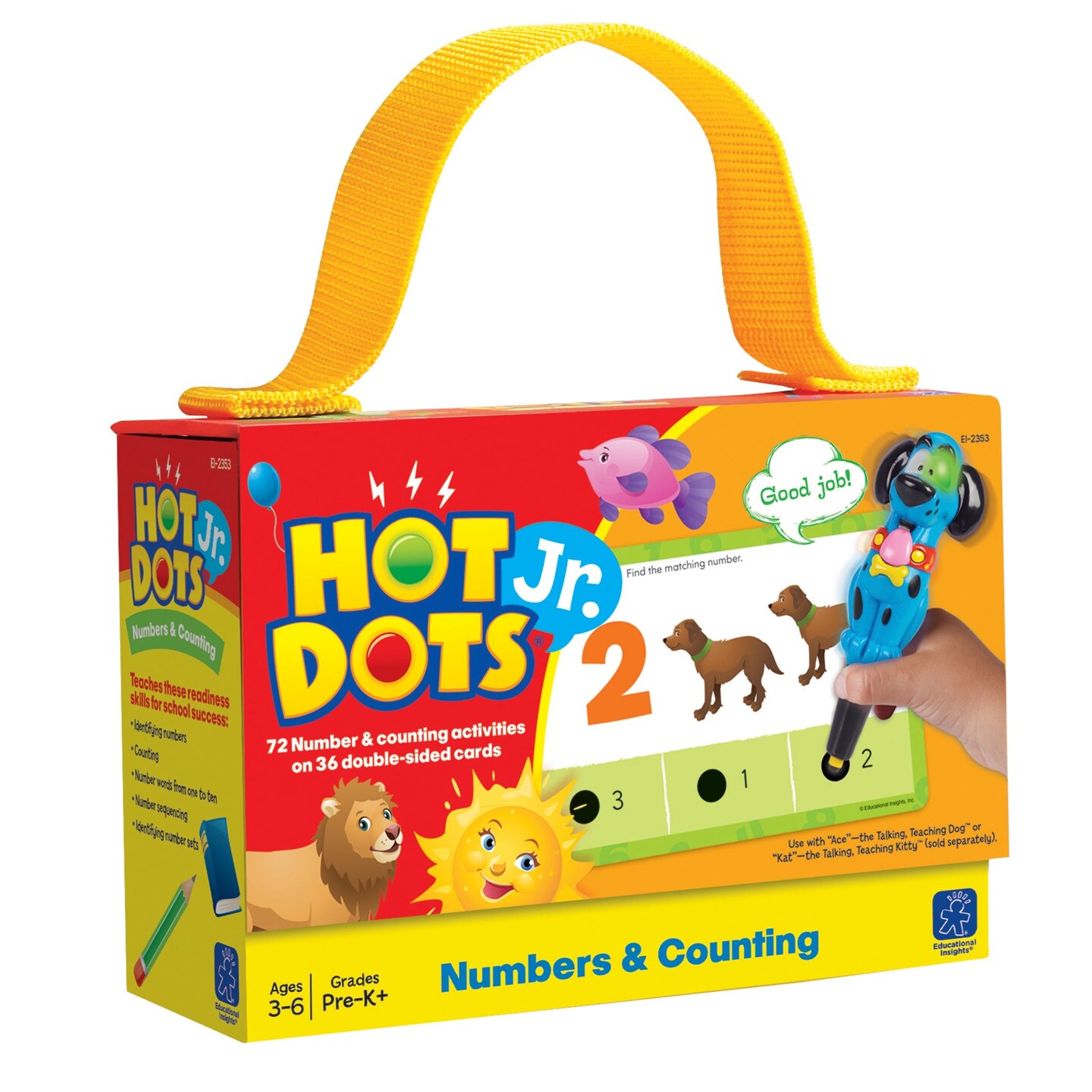 Numbers &#x26; Counting Hot Dots&#xAE; Jr. Card Set, 72 Per Set