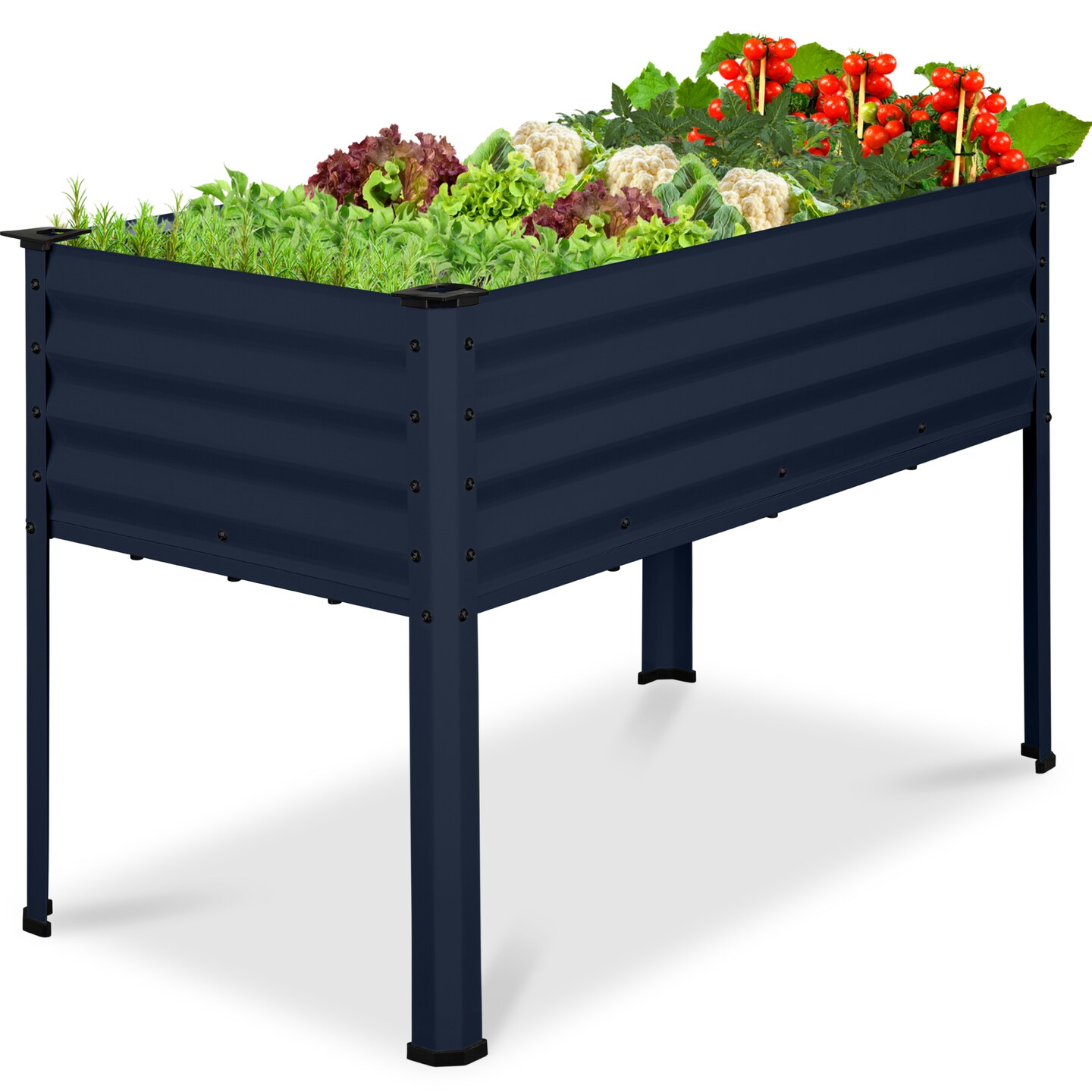 Best Choice Products 48x24x30in Elevated Galvanized Metal Garden Bed w/ Corner Protectors