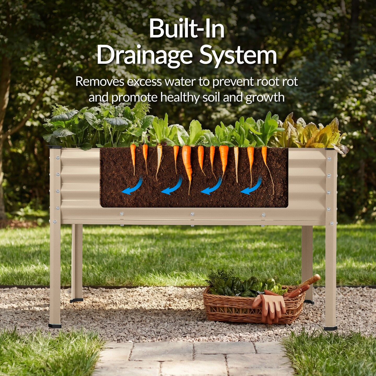 Best Choice Products 48x24x30in Elevated Galvanized Metal Garden Bed w/ Corner Protectors