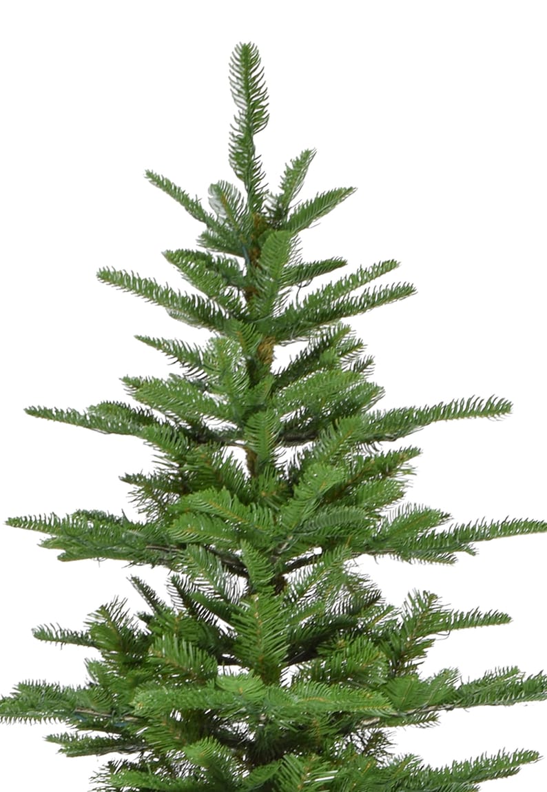 9&#x27; Green Aspen Fir Christmas Tree with 2488 Tips and Metal Stand