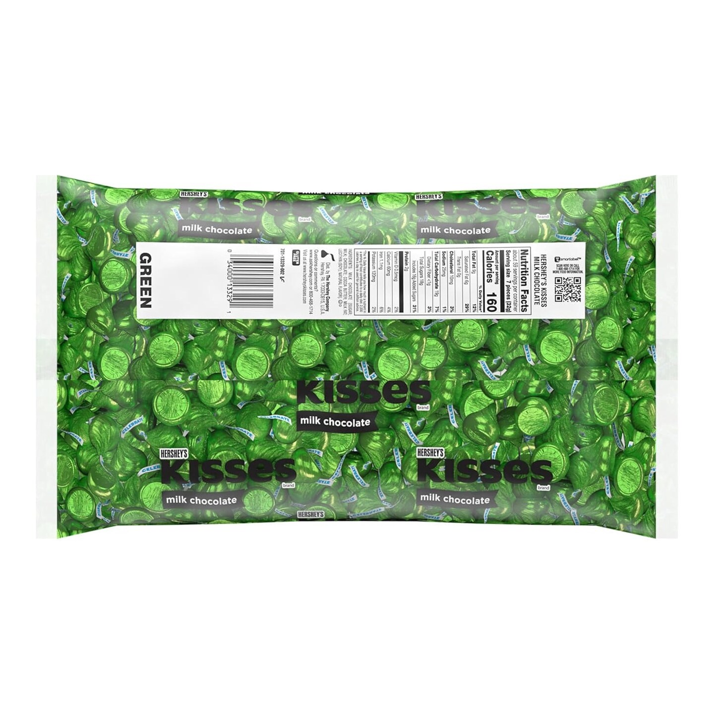 Kisses Green Foils 66.7 Oz
