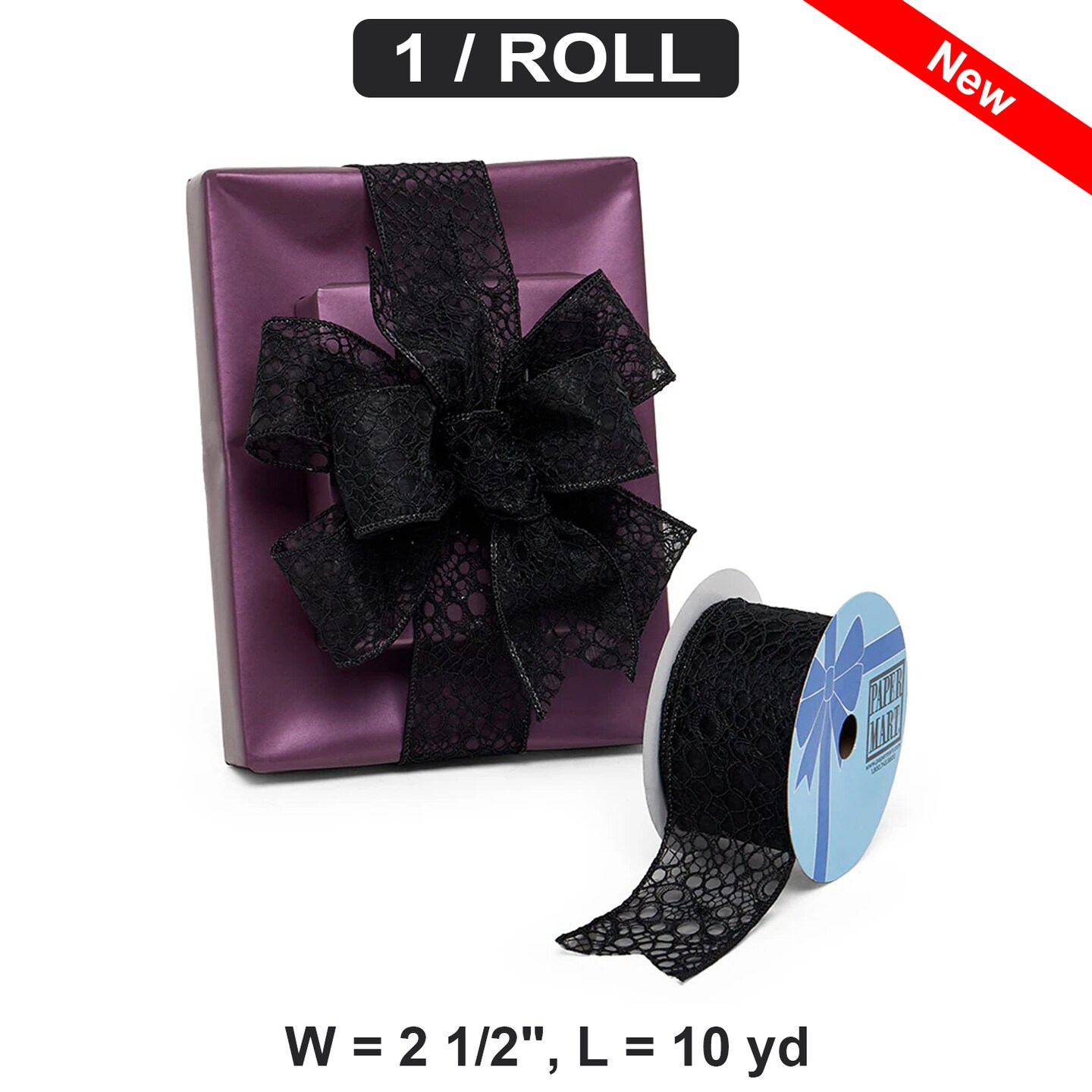 Spooky Halloween Wired Ribbon 2.5&#x22; x 10 yd 1 roll