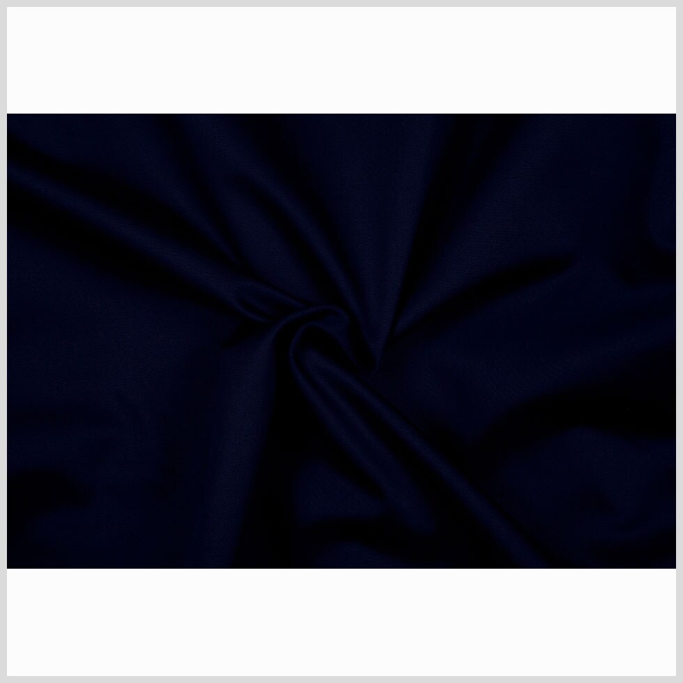 1 Yard Navy Organic Cotton Twill Medium Weight Eco Friendly Fabric