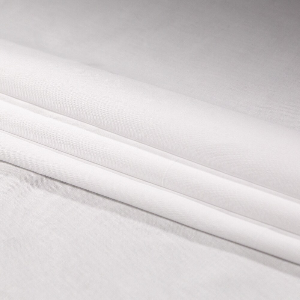 1 Yard White Calendered Organic Cotton Oxford Sustainable Shirting Fabric 60 inch Width