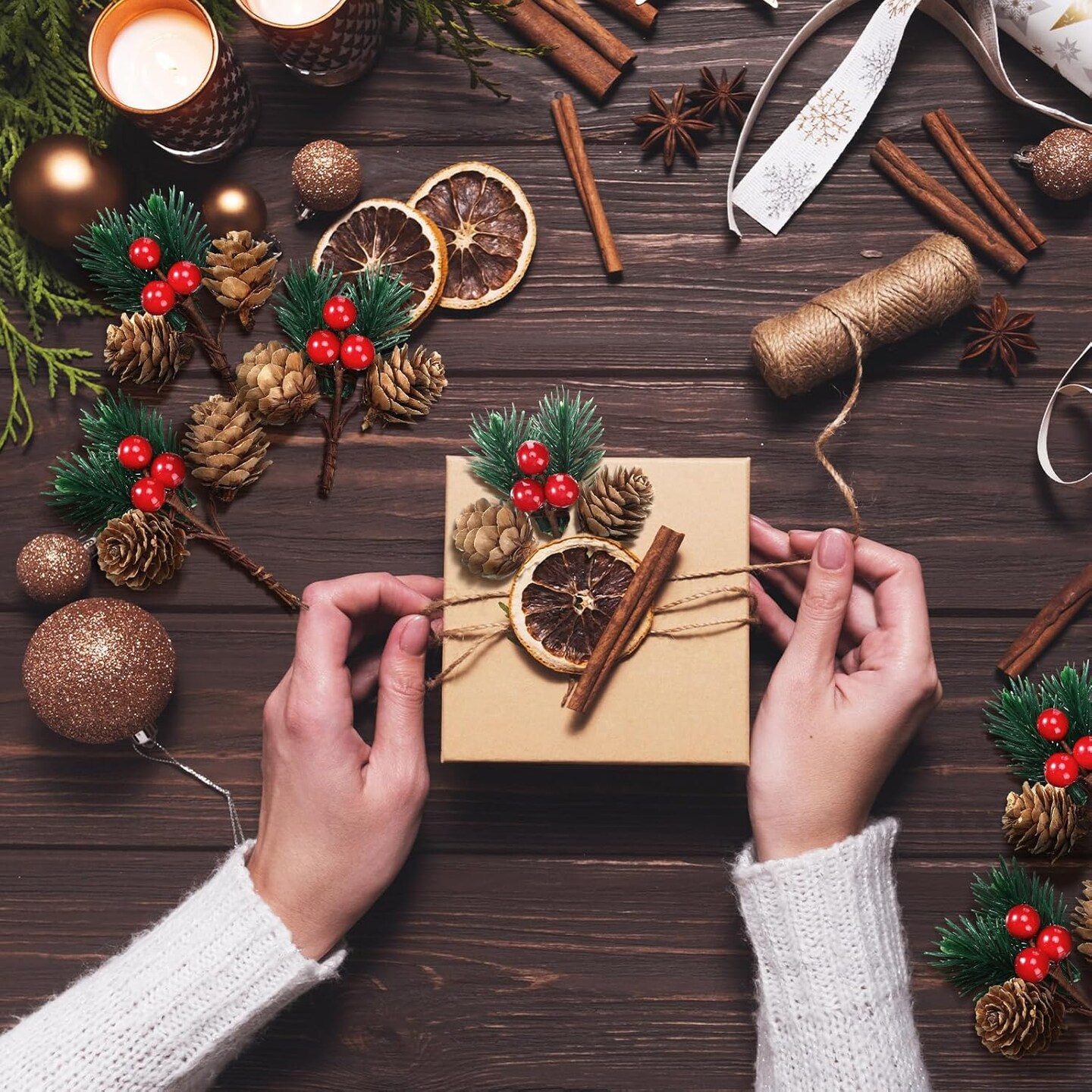 48 Pcs Christmas Picks and Sprays (Cute)