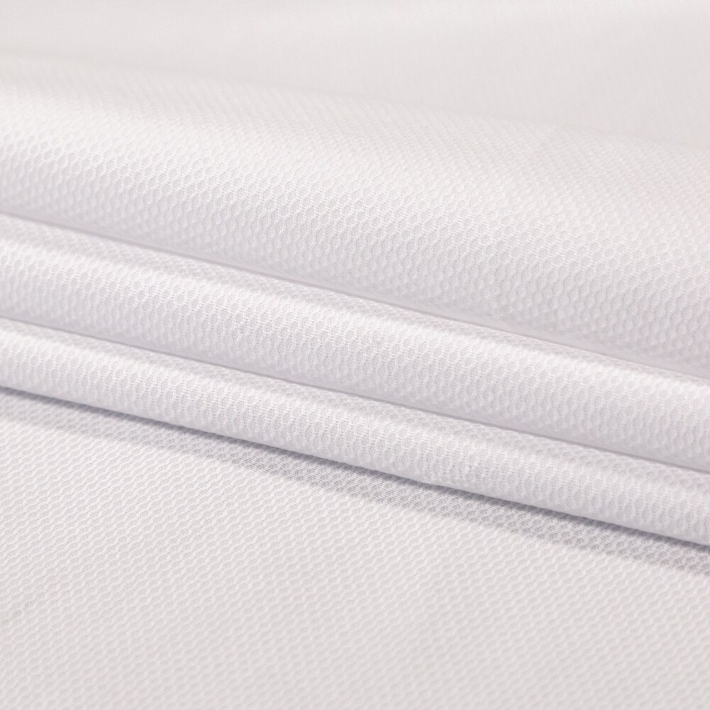 1 Yard White Birdseye Organic Cotton Pique Fabric Otranto Collection