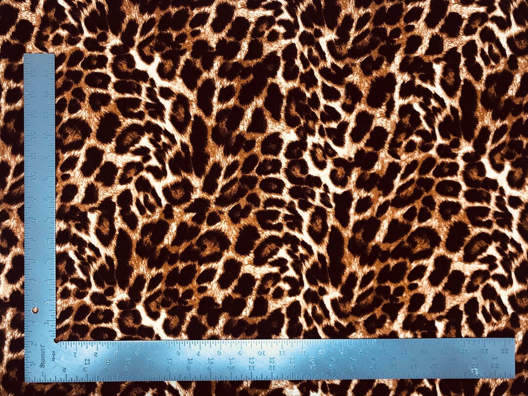 1 Yard Stretch Liverpool Knit Animal Print Fabric for Skirts, Tops, Costumes, Apparel Width 58-60 Inches