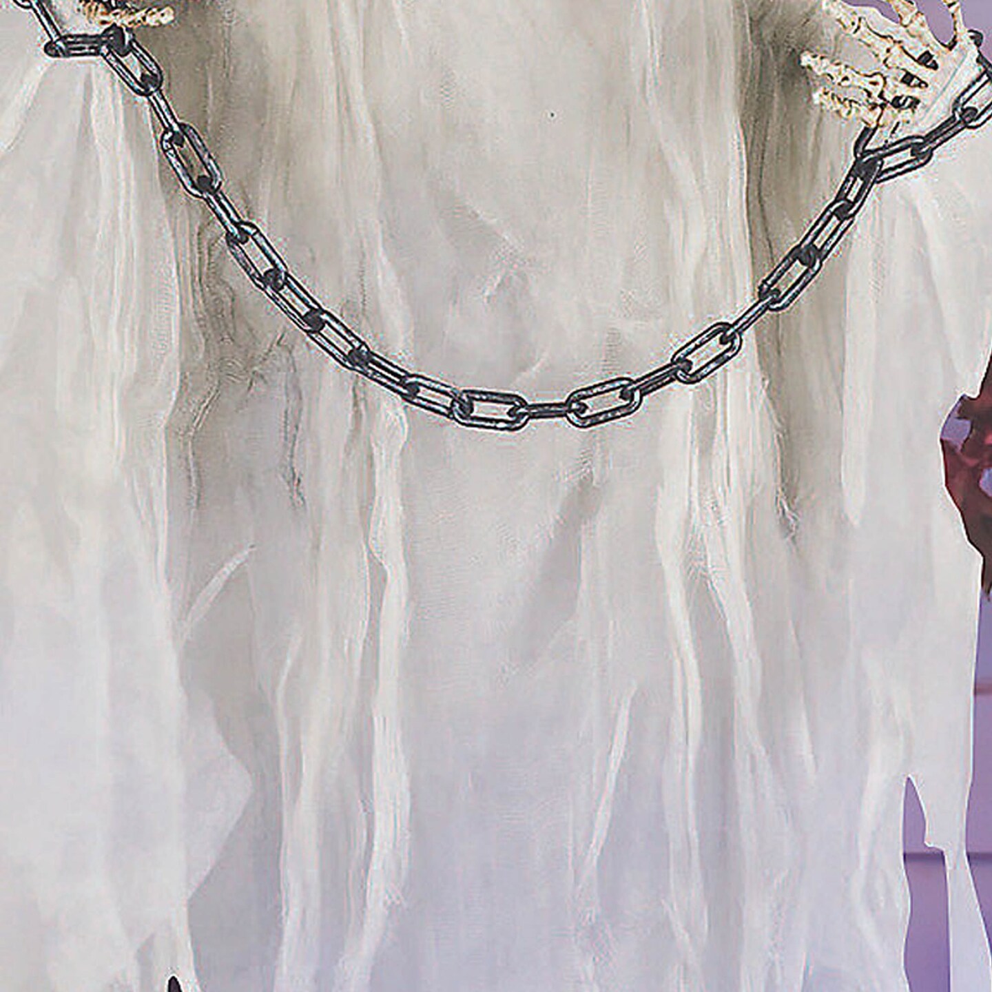 37 Inch Faceless Chain Ghost Halloween Decoration With Lights Sound