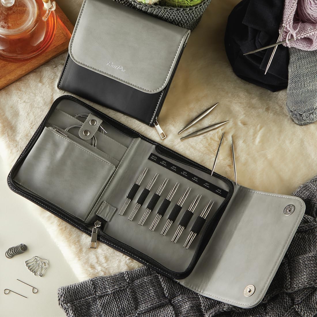 KnitPro Stelo Midi Normal Interchangeable Knitting Needle Set 5" (13cm)