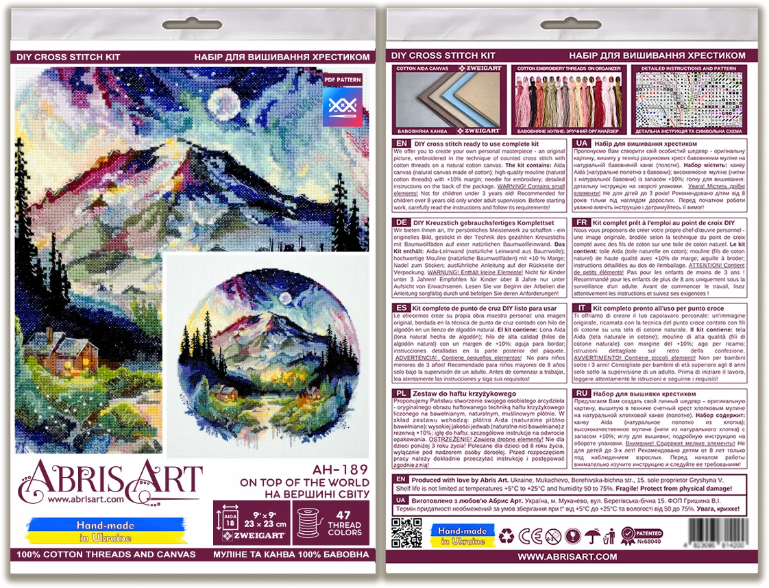 Cross-stitch kit On top of the world