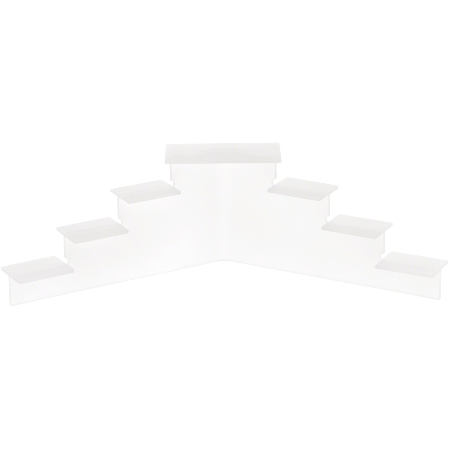 Plymor Frosted Acrylic 7-Item Mini Display Stairs, 4.125&#x22; H x 14.75&#x22; W x 6&#x22; D