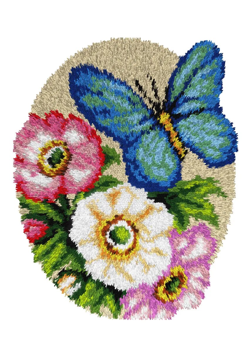 Latch hook rug kit &#x22;Butterfly&#x22; 4238